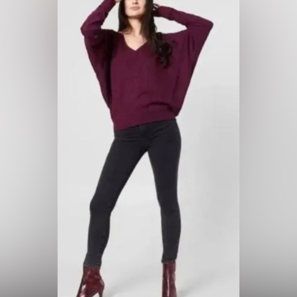 Free People Santa Clara Thermal Mulberry Top Size XS NWT